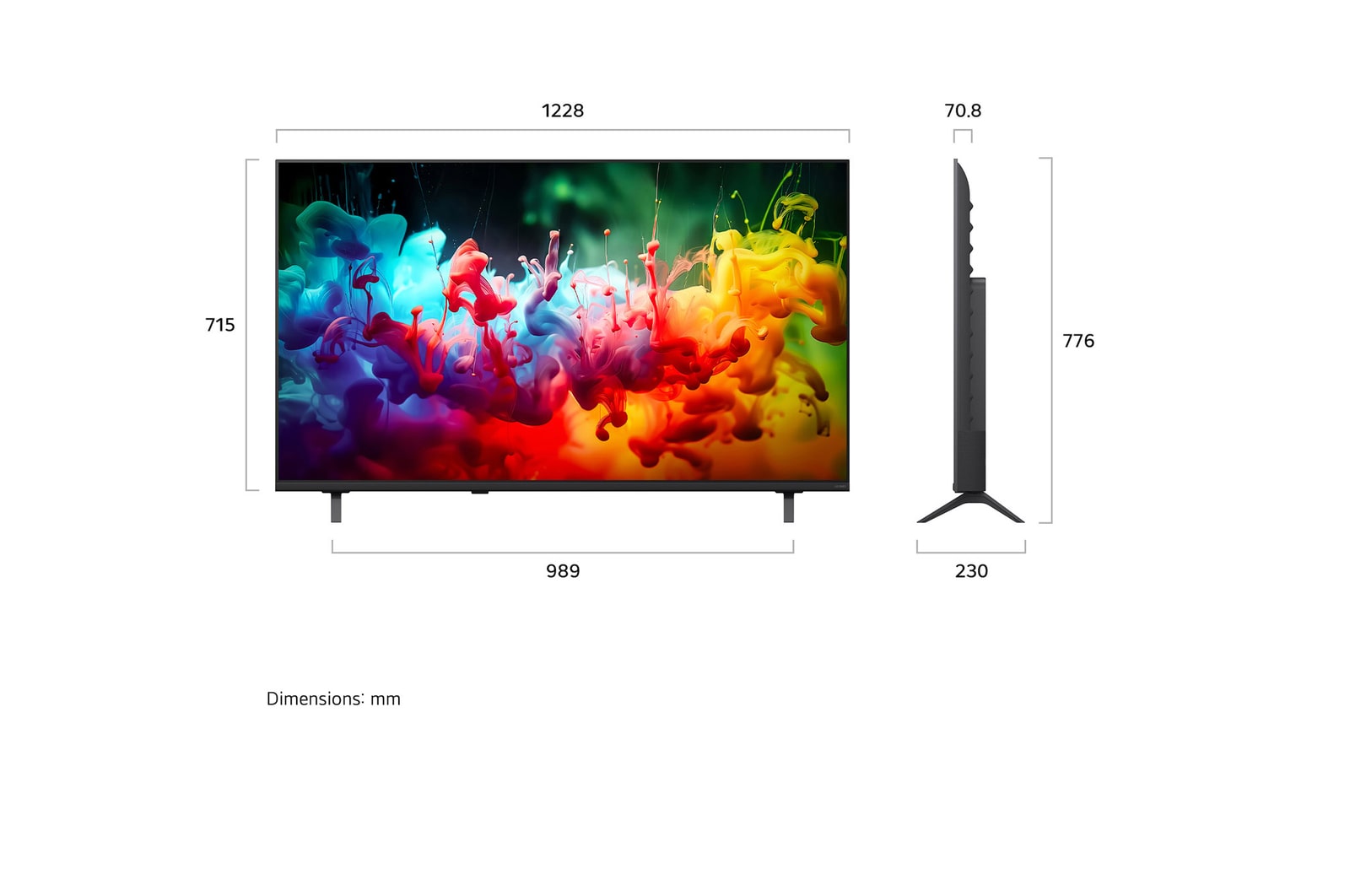 55 inch LG QNED AI QNED72 Mini LED 4K Smart TV 2026